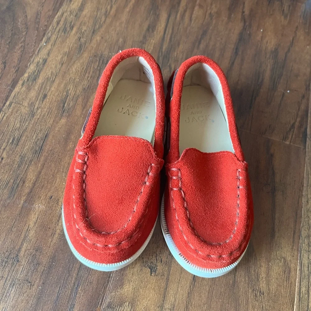 Janie and Jack Suede Toddler Loafers Moccasin Size 6